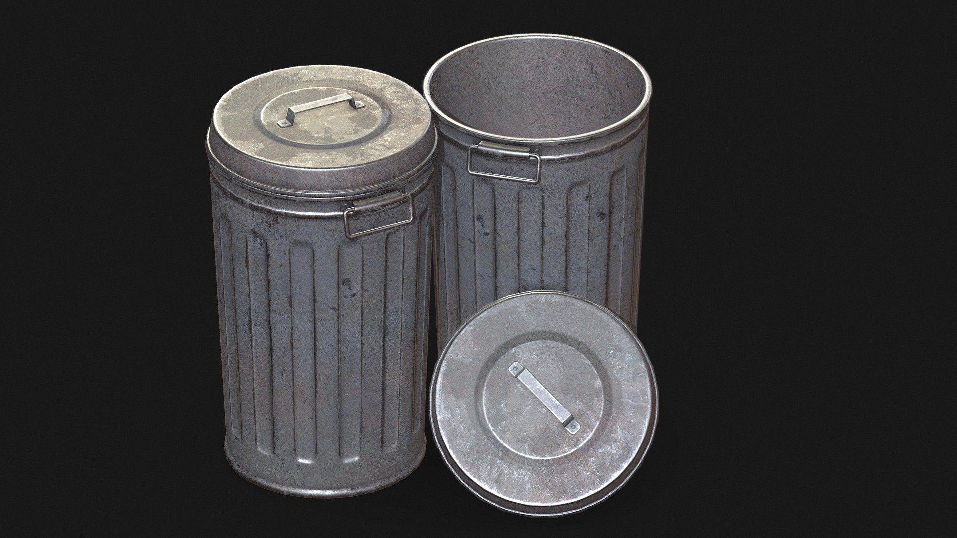 Trashcans 3d model