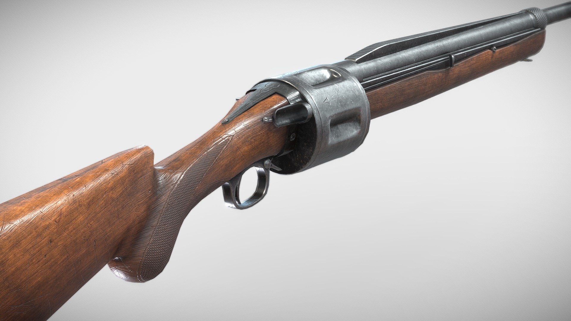 Becker Revolving Shotgun 3d model