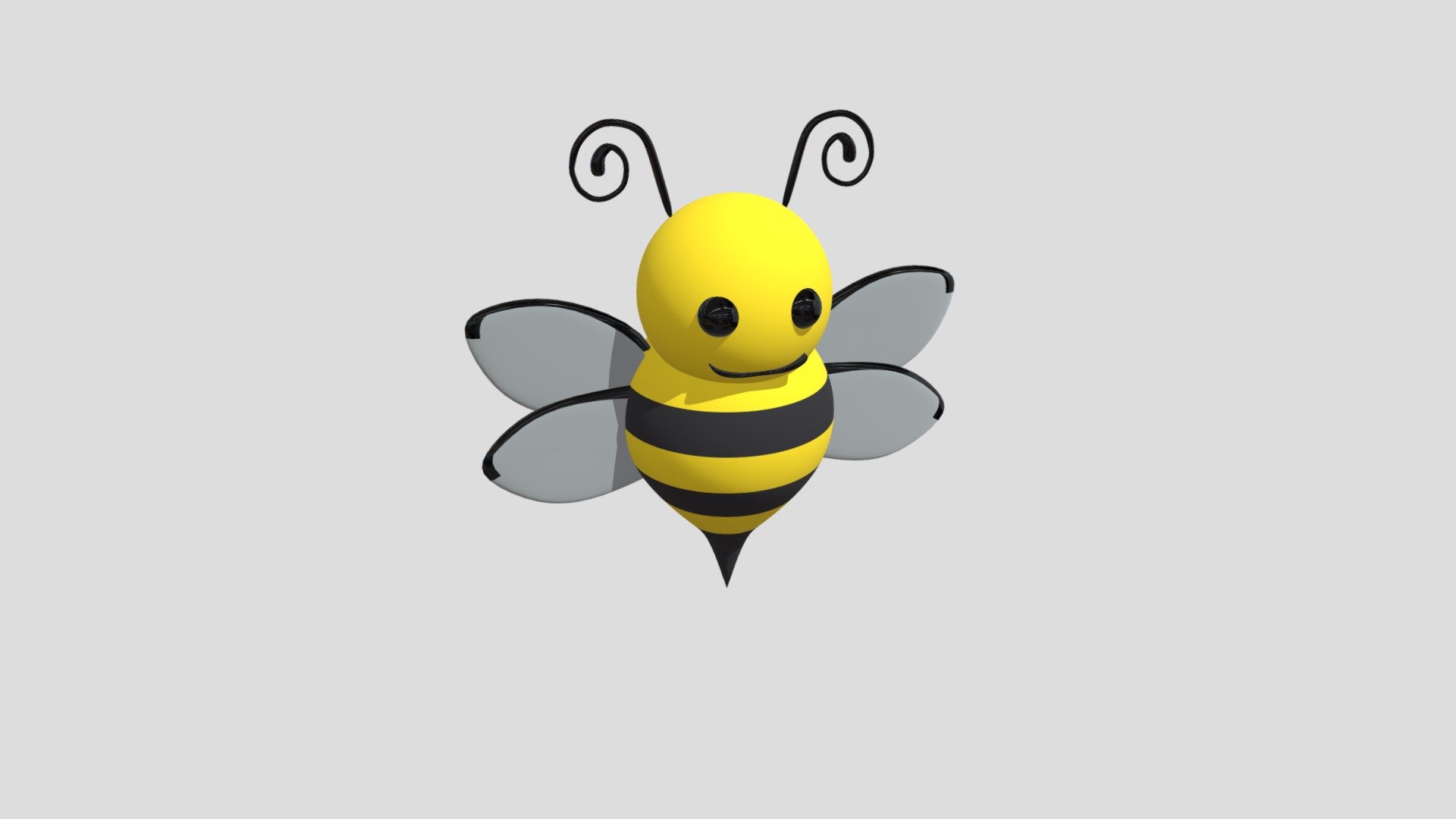 Bee cartoon 3d model