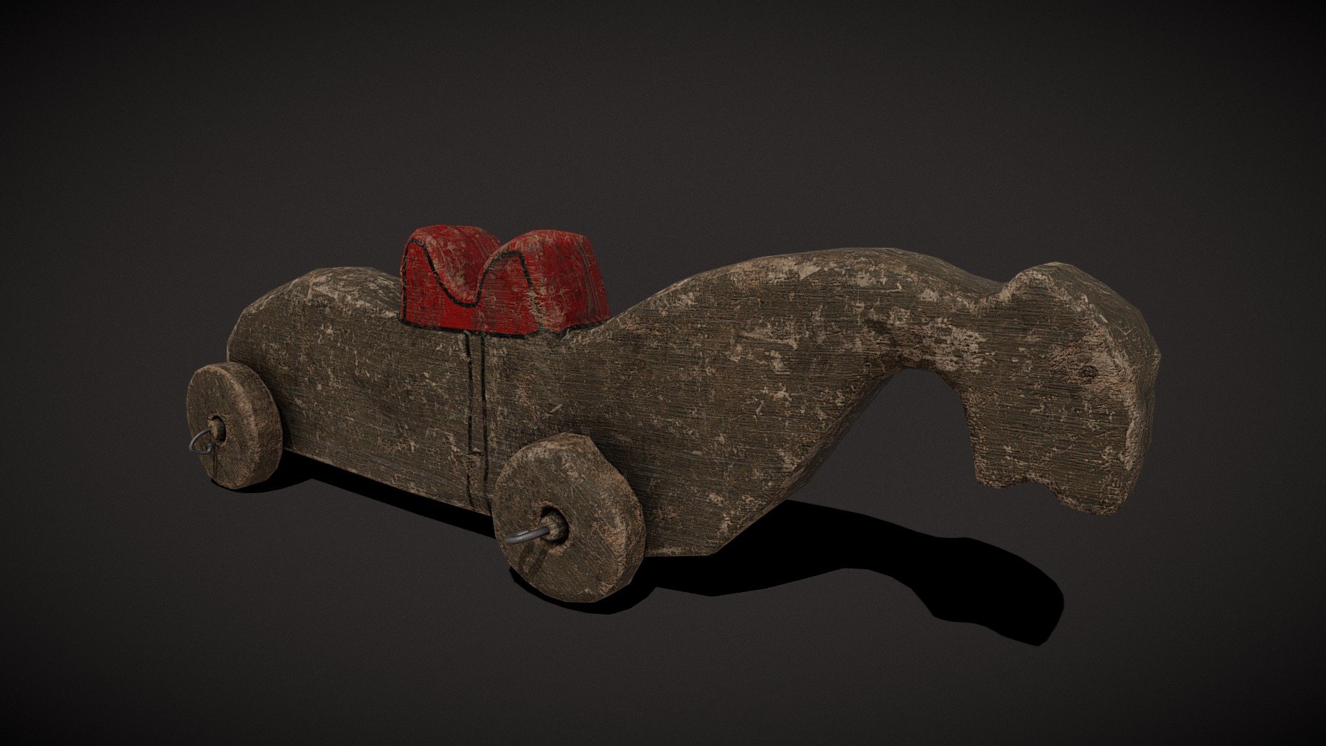 Medieval Wheeled Horse Toy 3d model