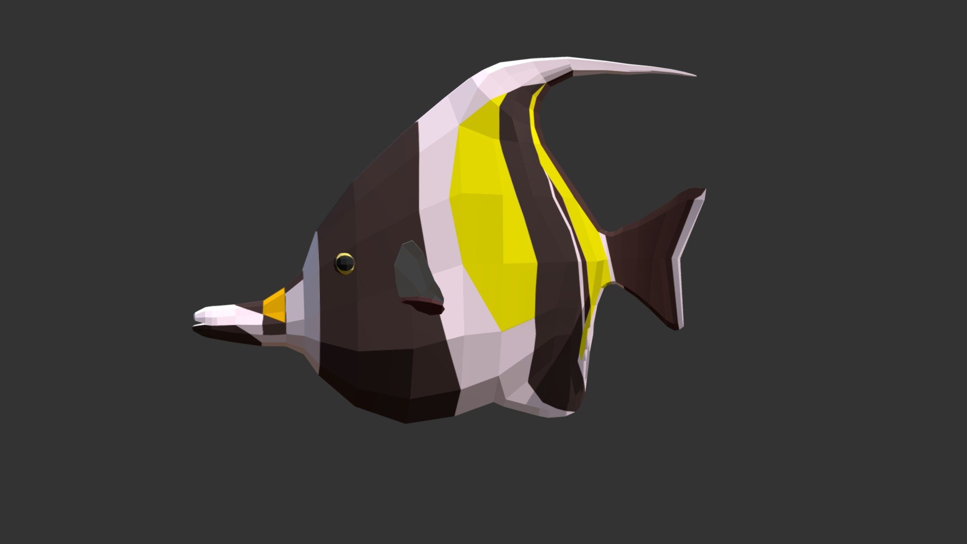 Moorish Idol 3d model