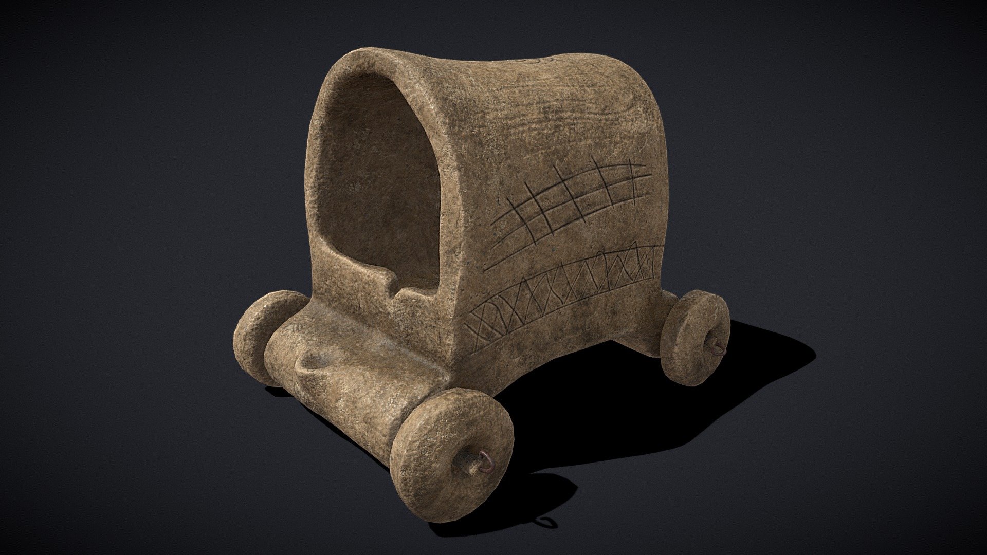 Clay Toy Wagon 3d model