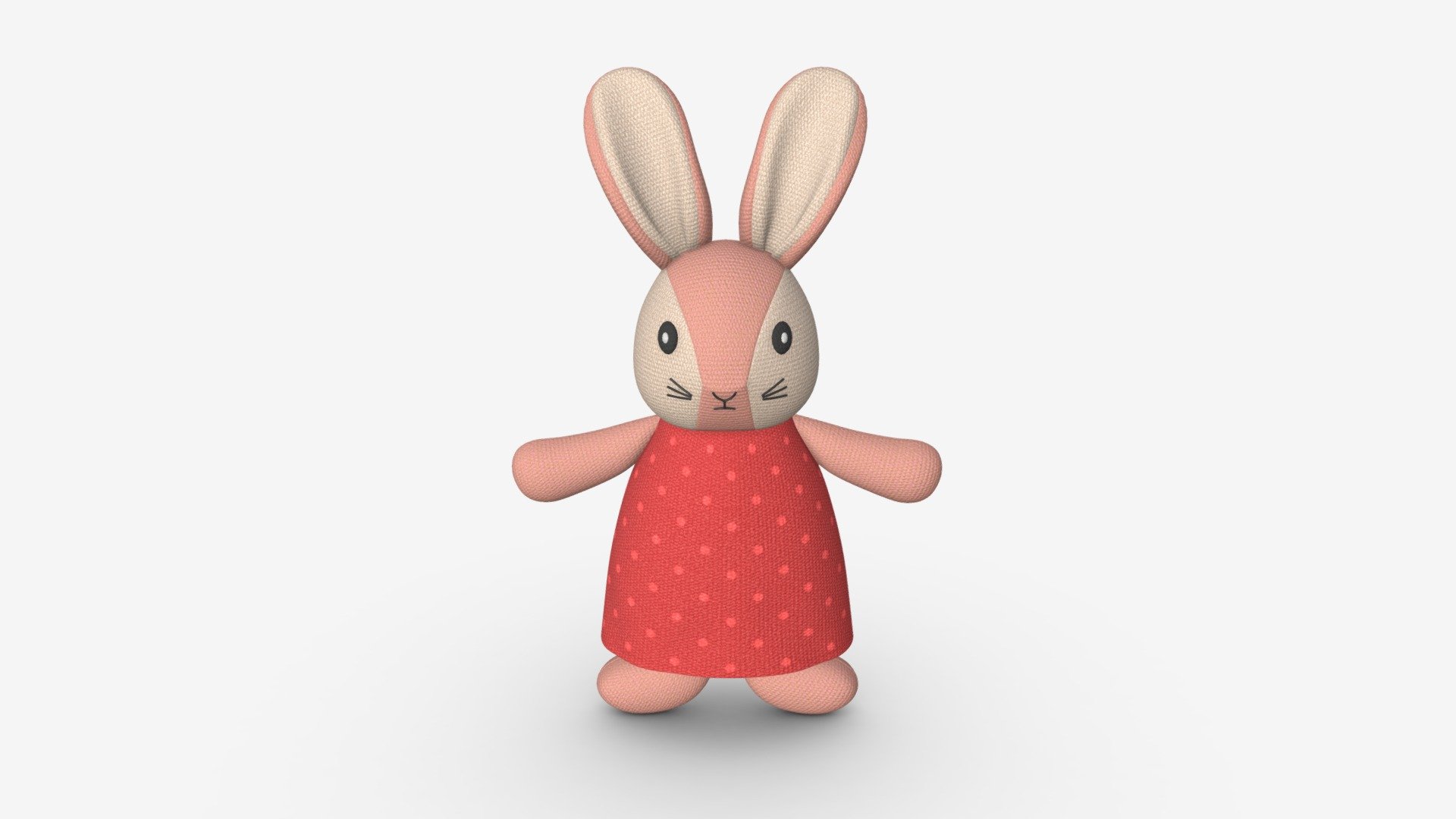 Bunny toy girl 3d model