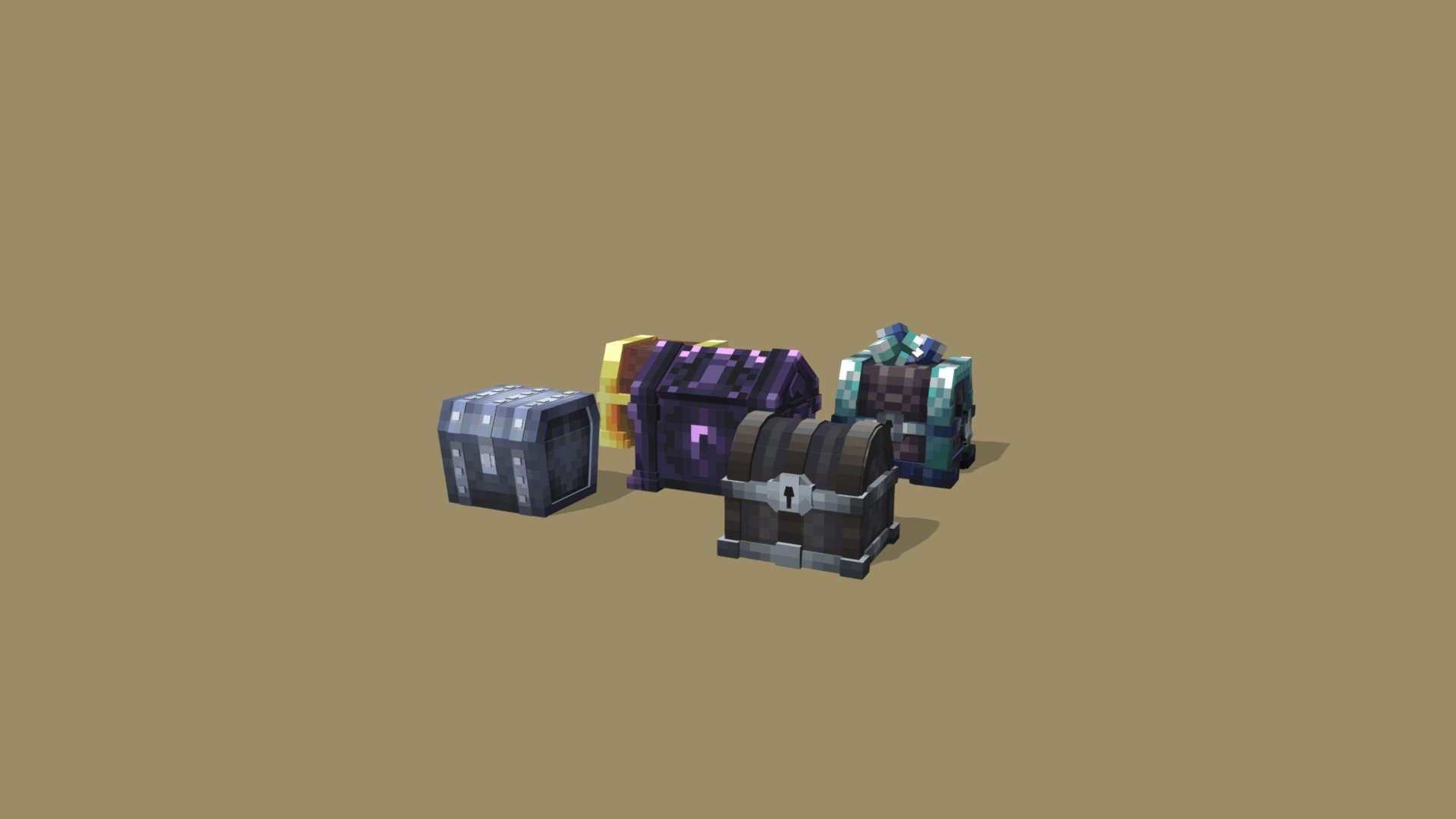 Chests set 3d model