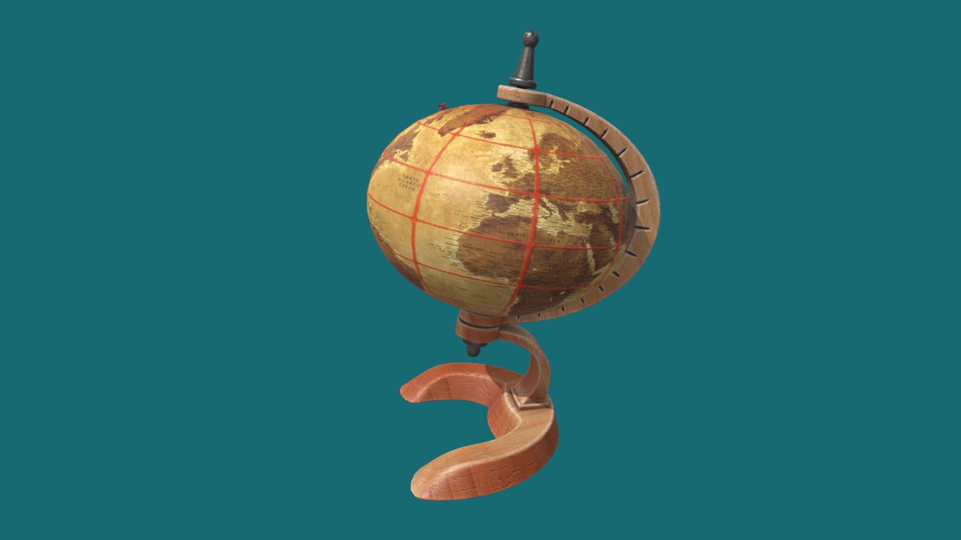 Globe Cartoon 3d model