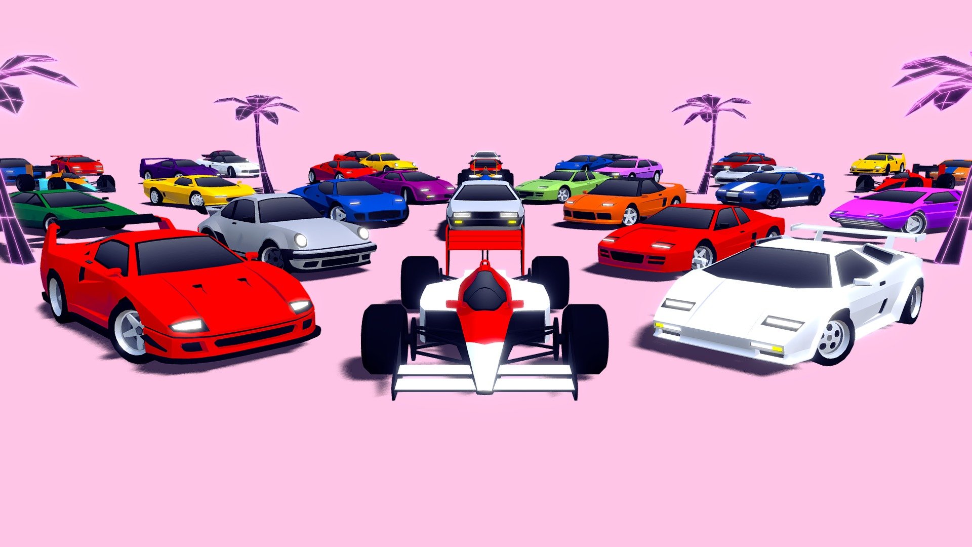 ARCADE: Retro Super Cars 3d model