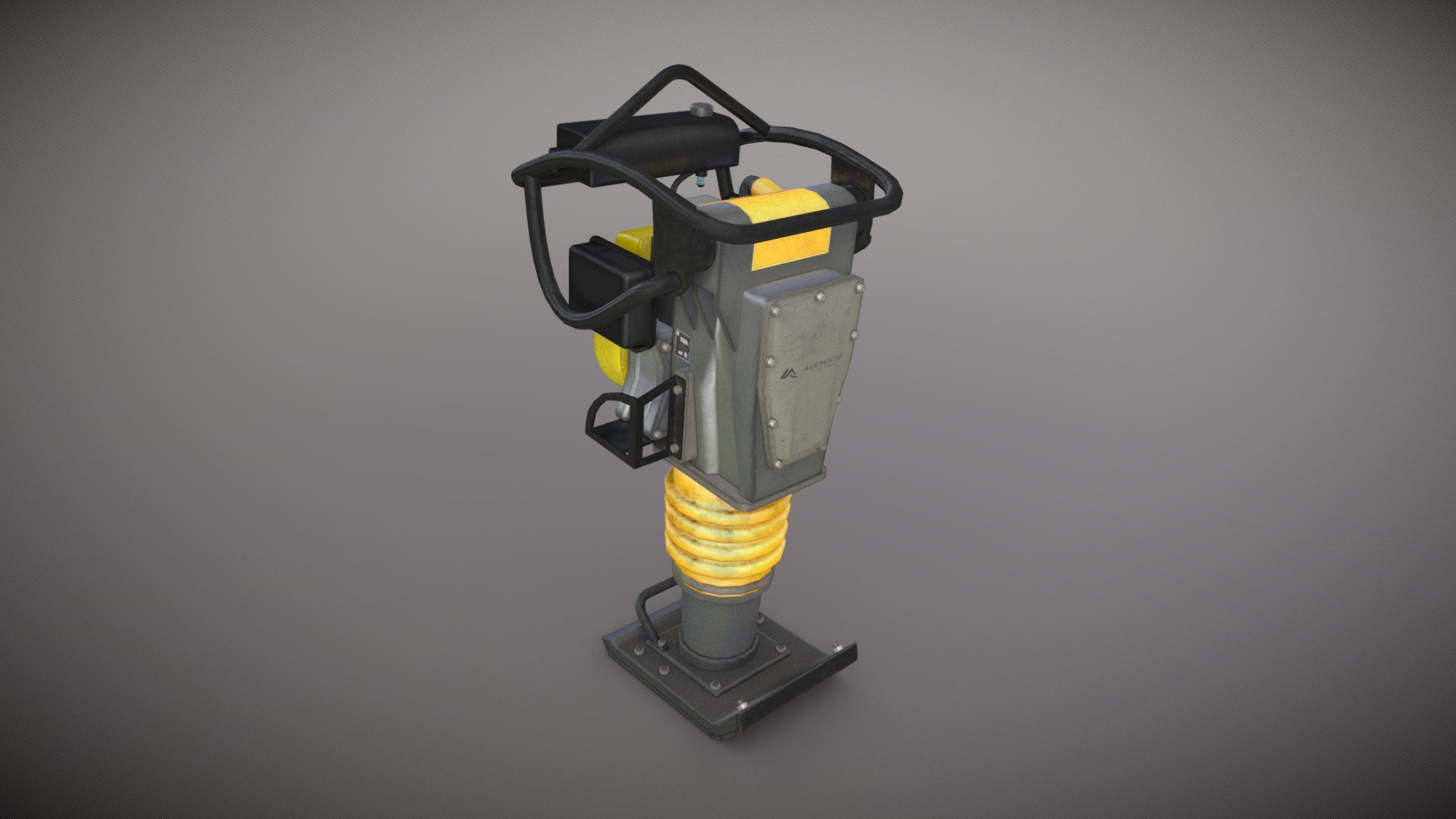 Manual road roller 3d model