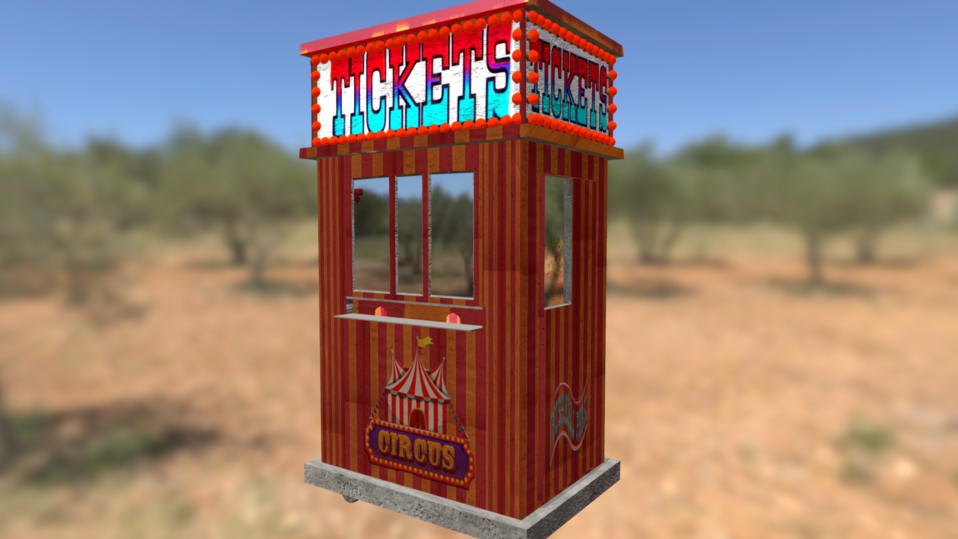 Ticket booth 3d model