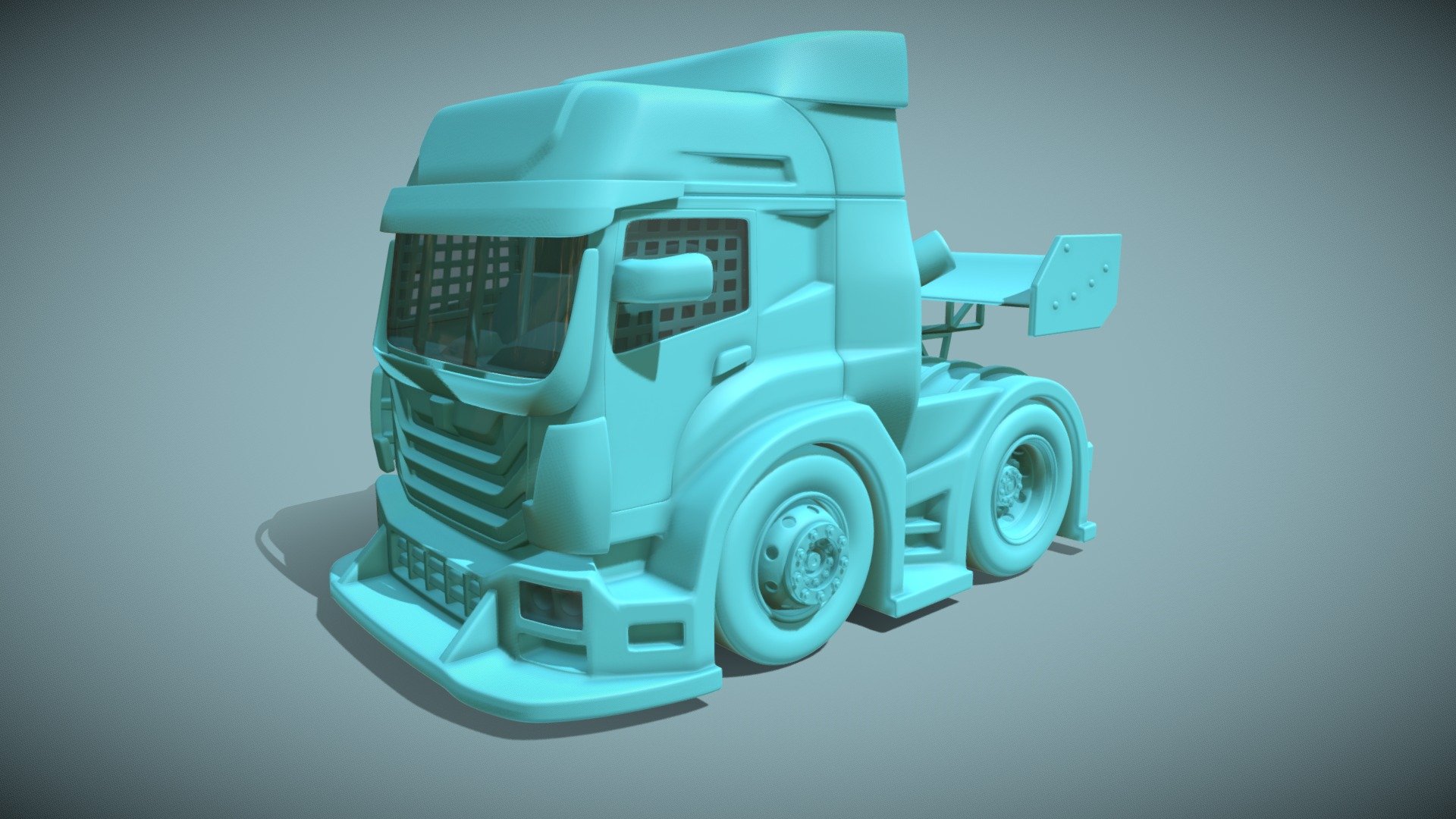 truck_racing toon 3d model