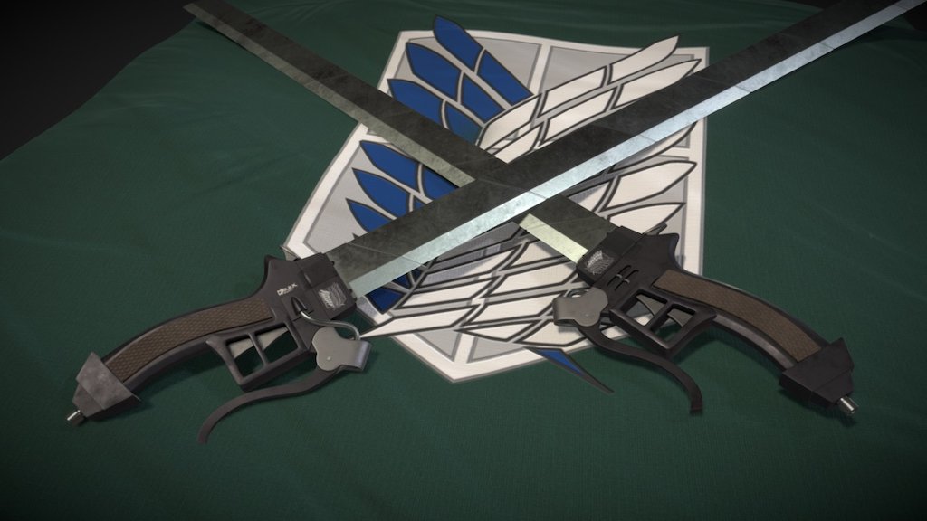 3D Gear Blades (Attack on Titan) 3d model