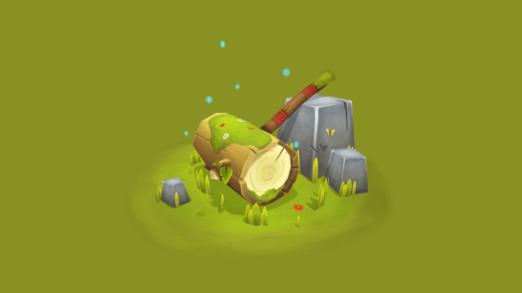 Great Log Hammer 3d model