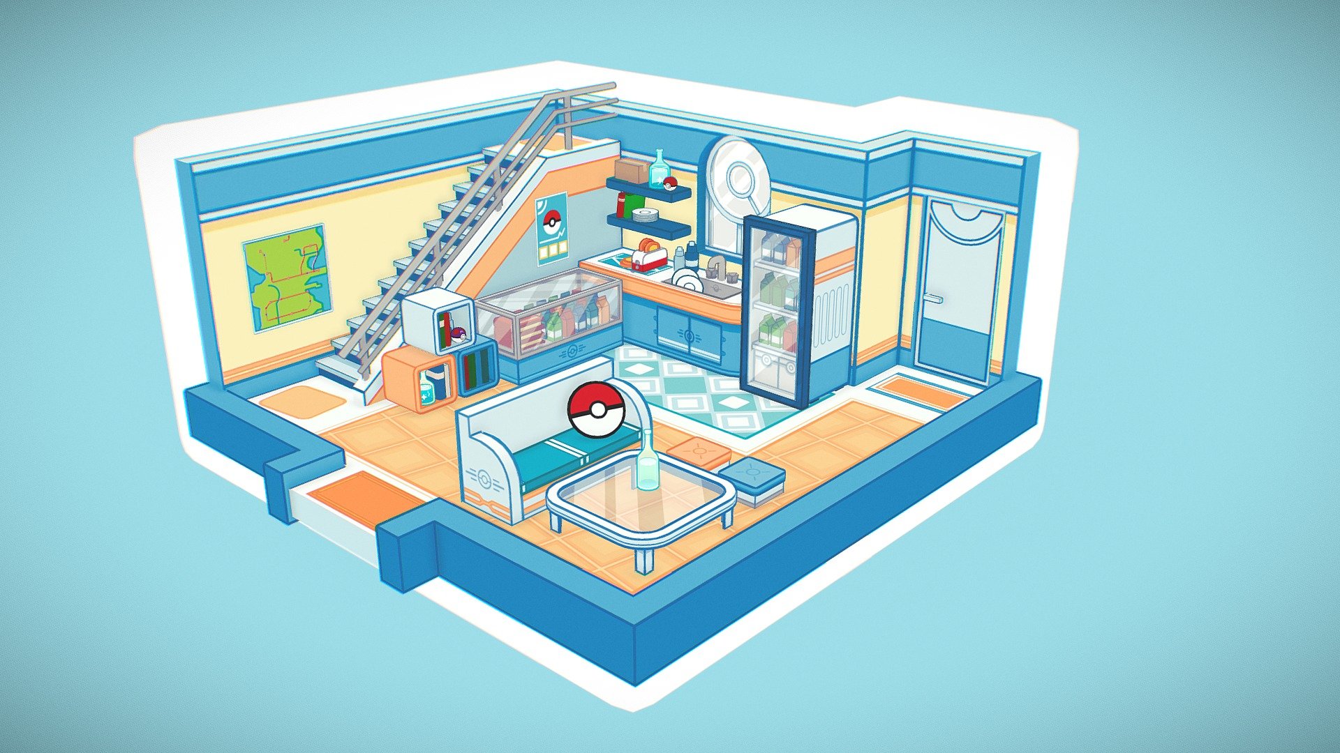 Pokemon Kitchen 3d model