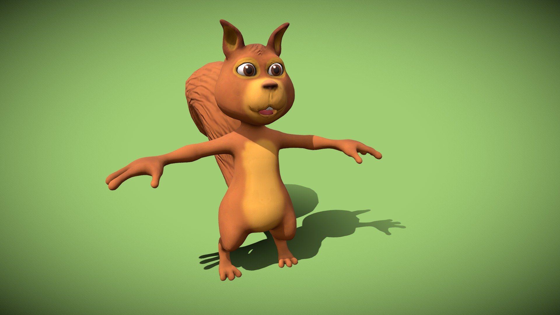 cartoon squirrel 3d model