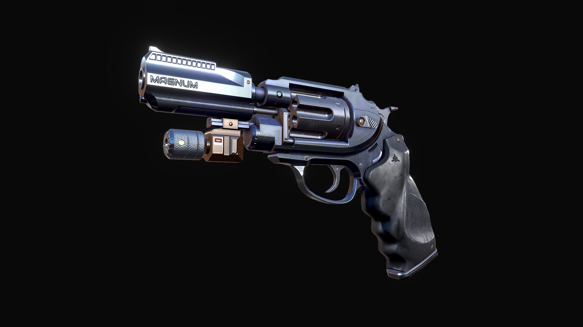 Magnum Modern Revolver 3d model