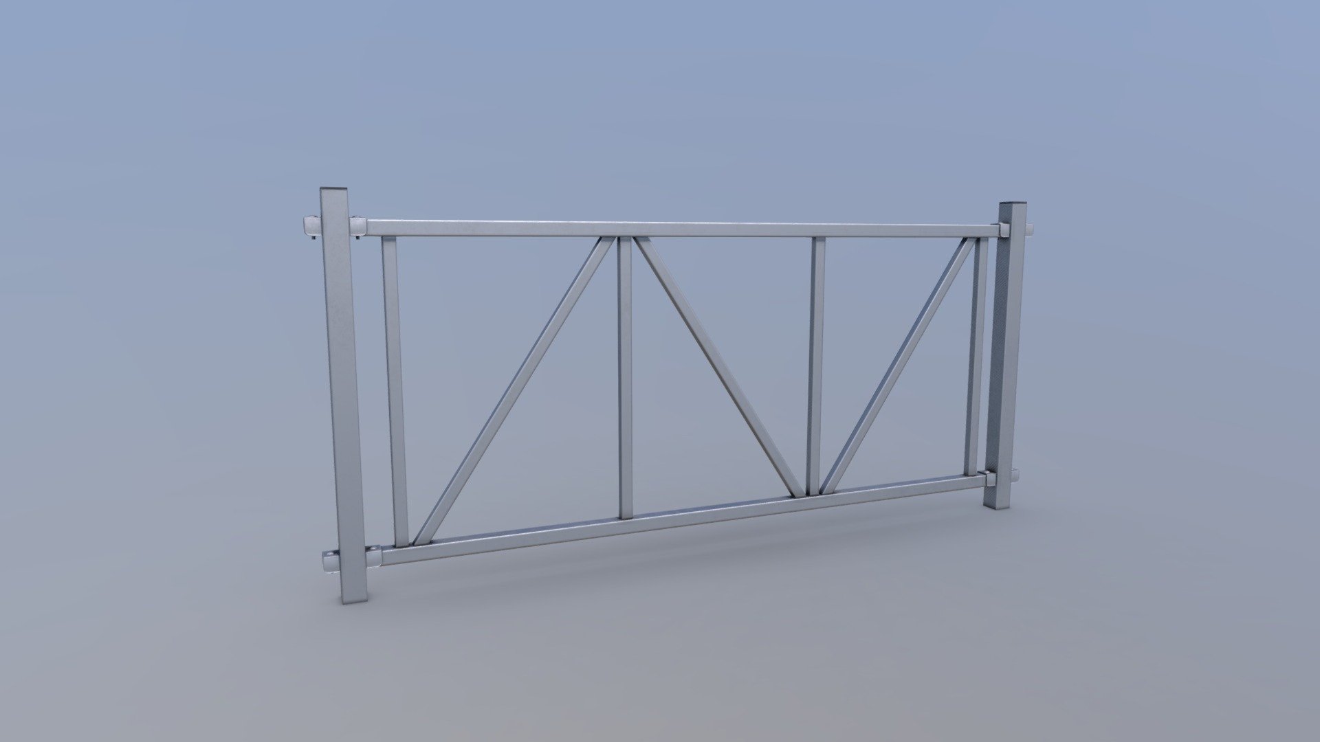 Metal fence 3d model