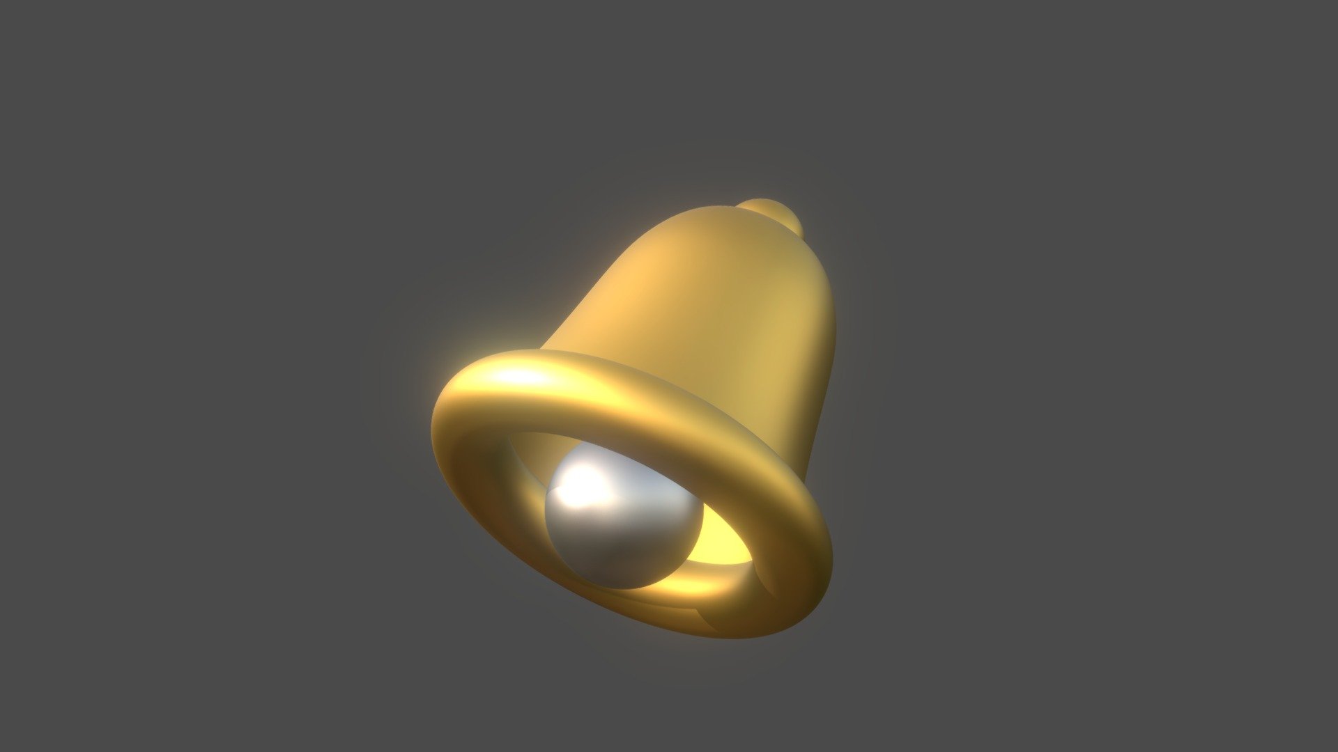 Shiny Yellow Bell 3d model