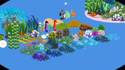 73 models Low poly Reef