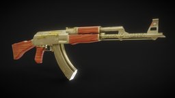 custom ak 47 golden skin