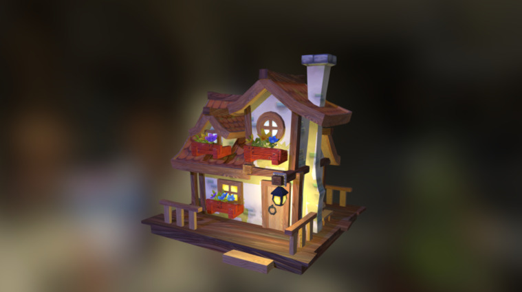 Cartoon House 3d model