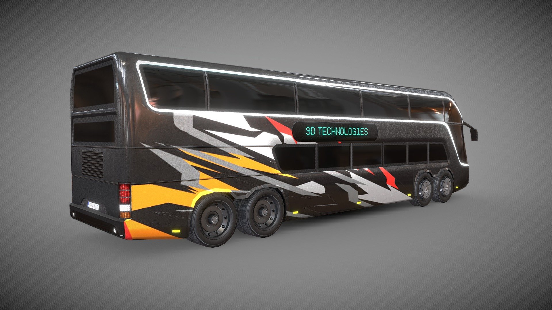 Neoplan Megaliner Game ready 3d model 3d model