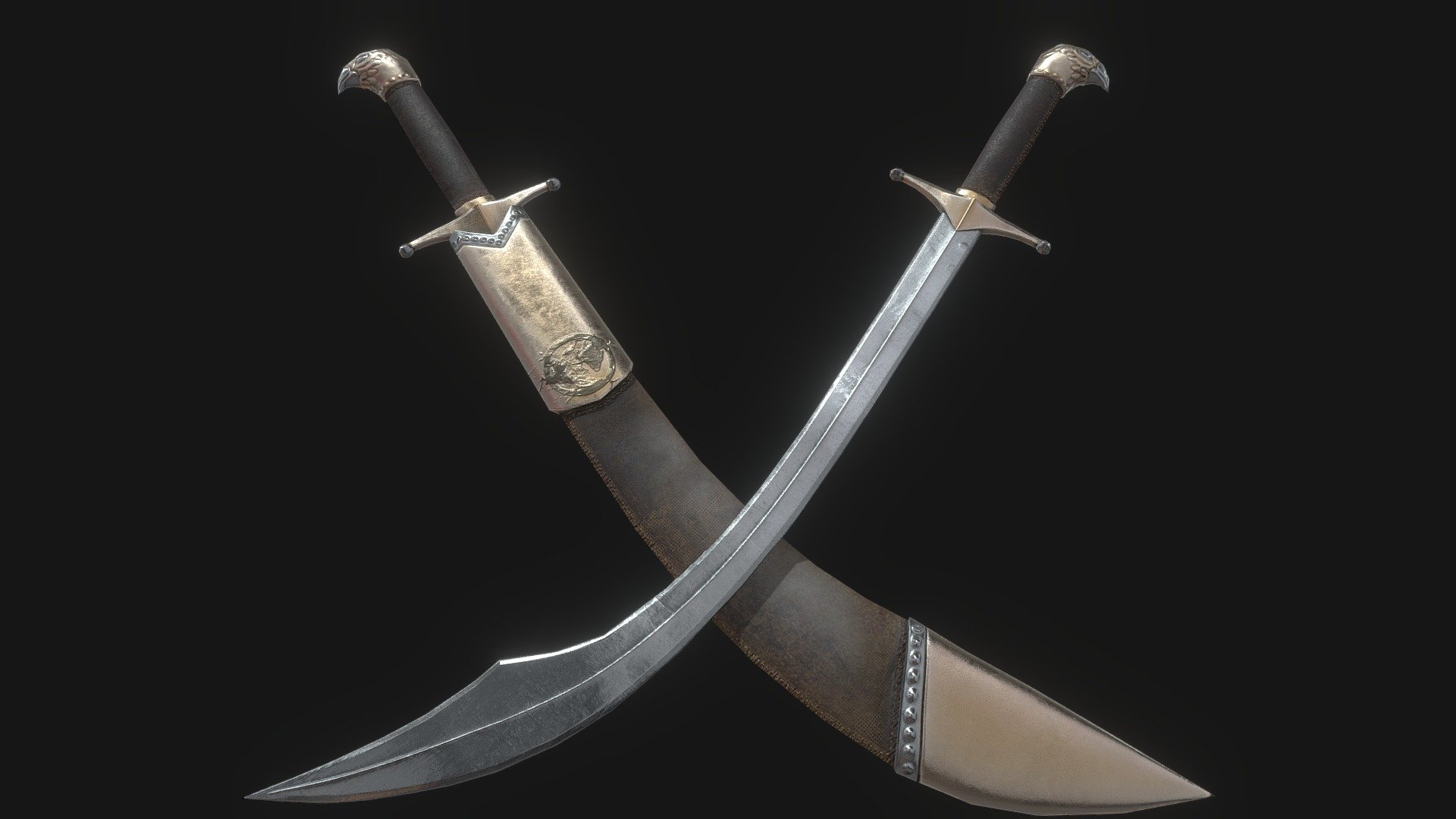 PBR Scimitar 3d model