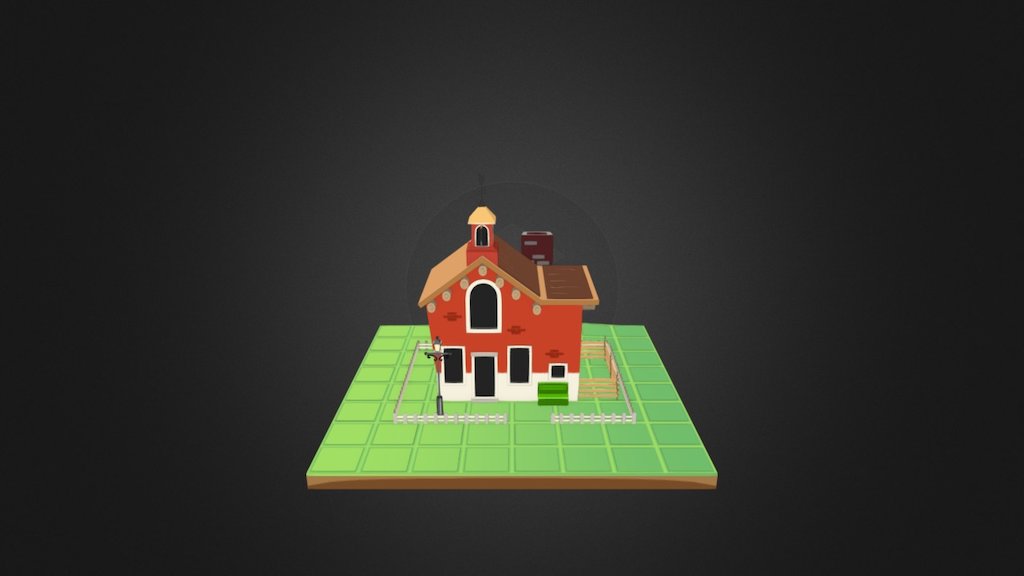 Cartoon House 3d model