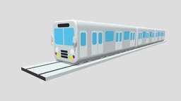 Cartoon Metro Subway Train