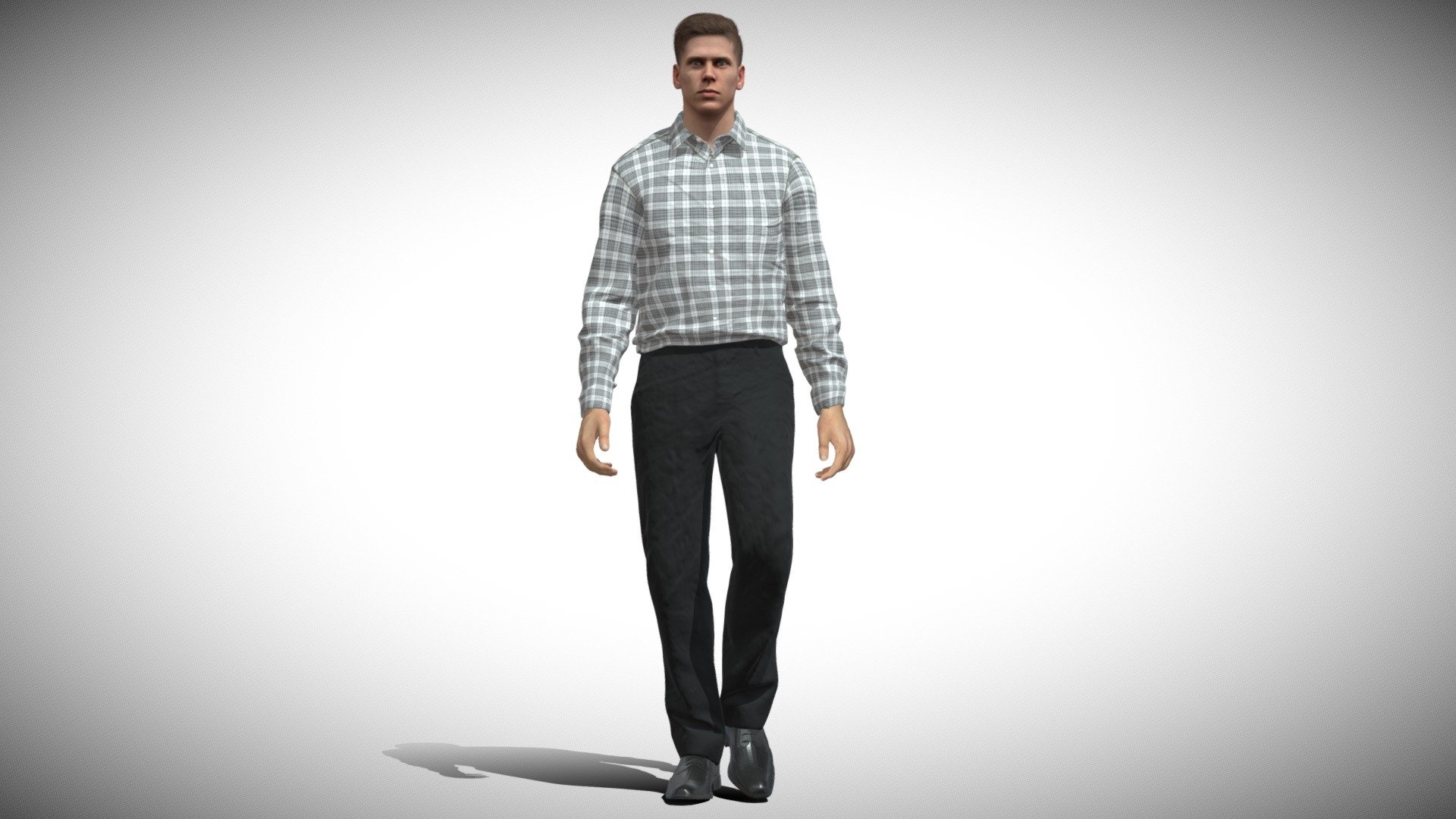 3D Rigged Casualman 3d model