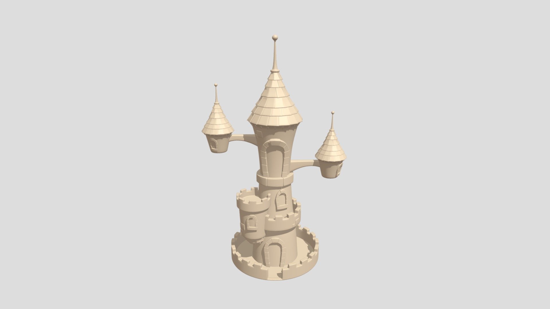 Castillo cartoon 3d model