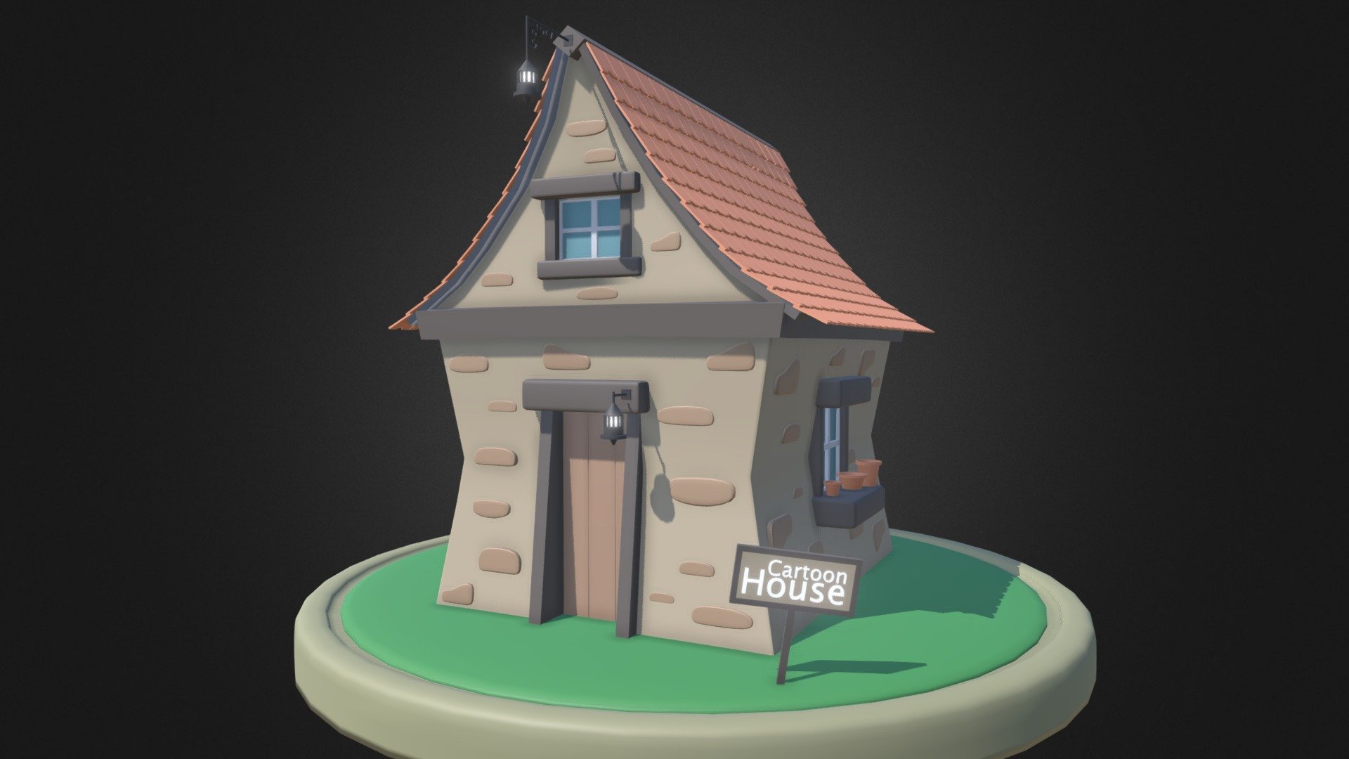 Cartoon House 3d model