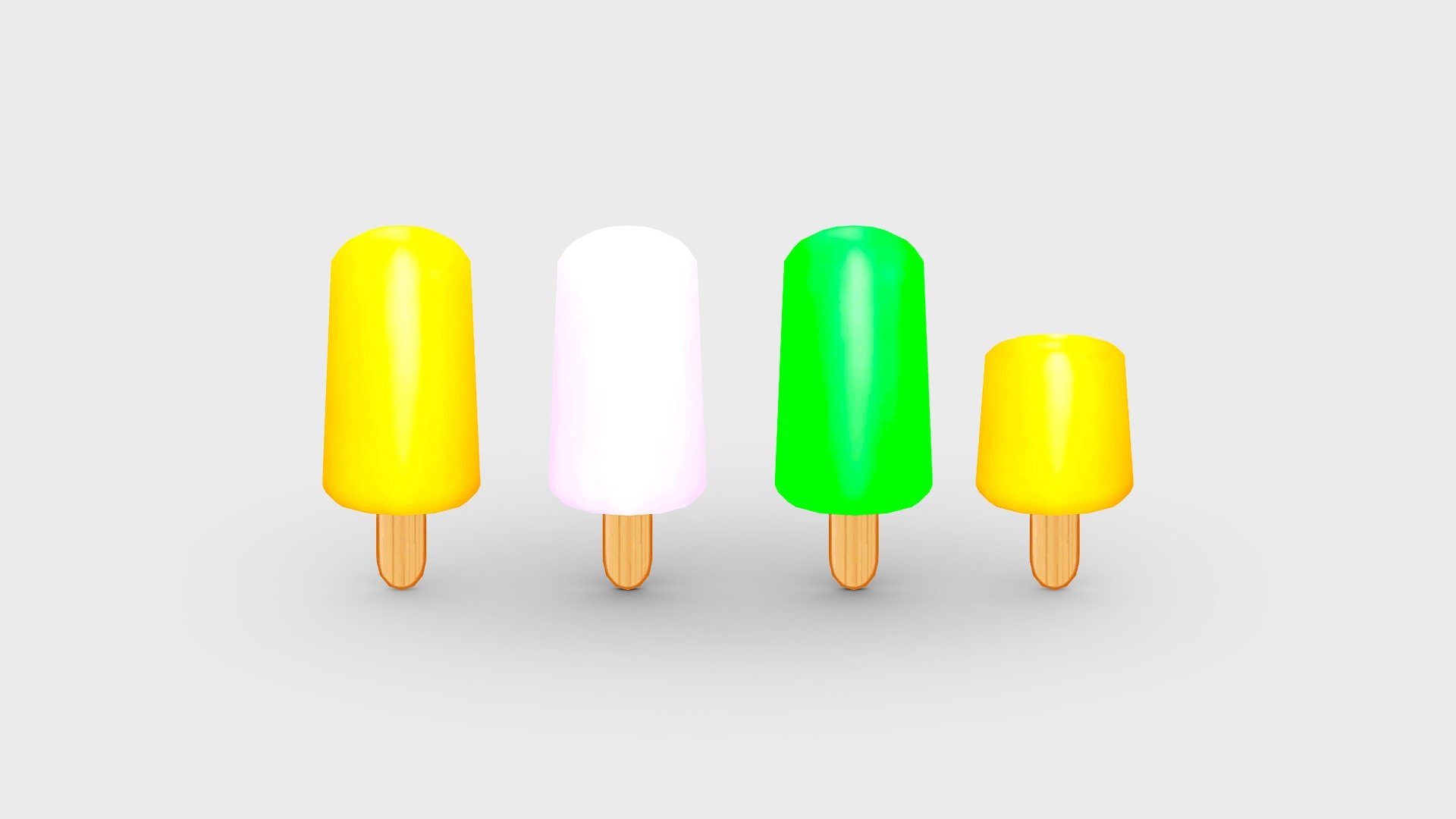 Cartoon popsicle 3d model