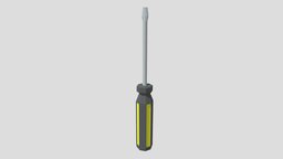 Low Poly Cartoon Screwdriver