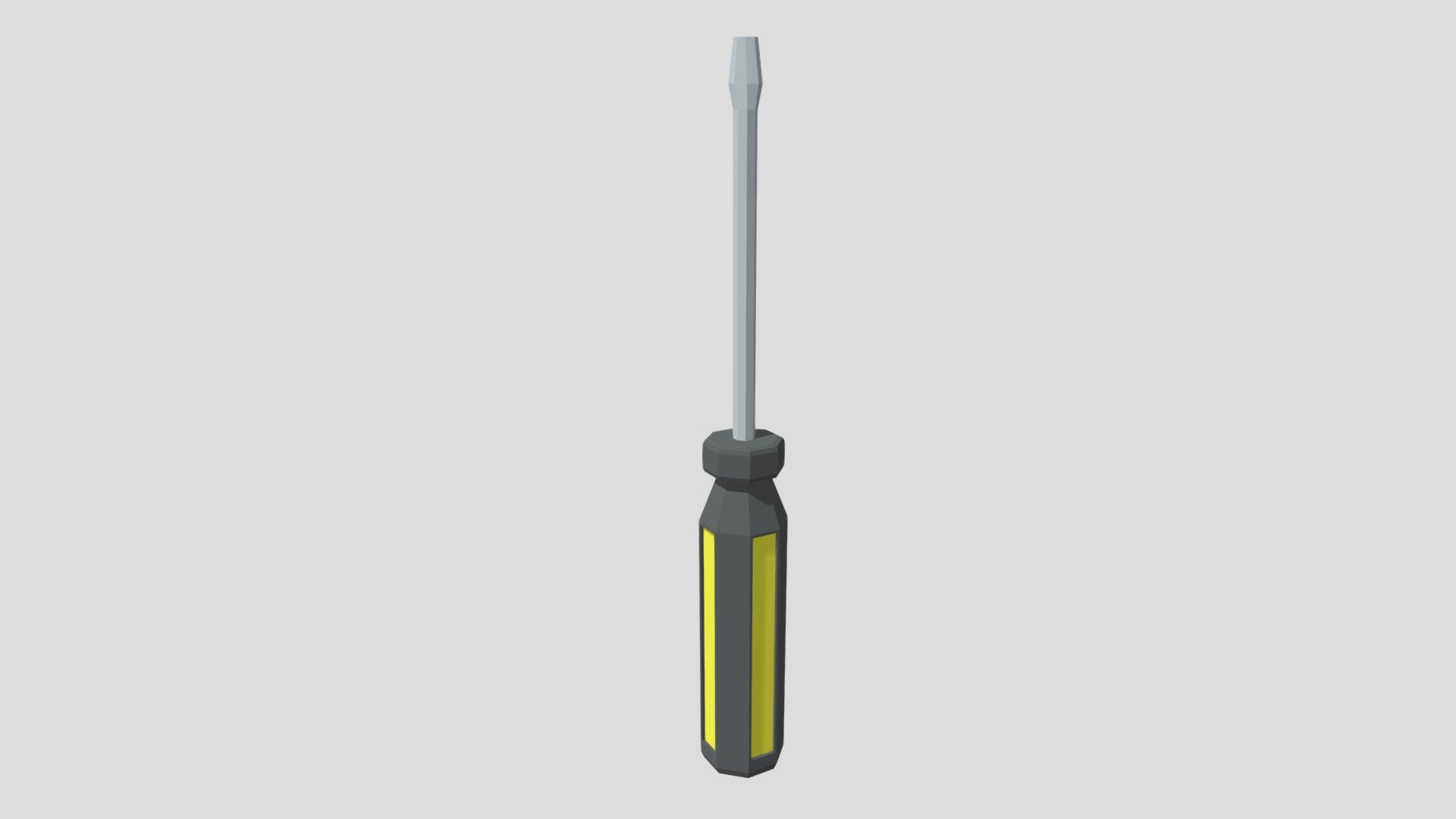 Low Poly Cartoon Screwdriver 3d model