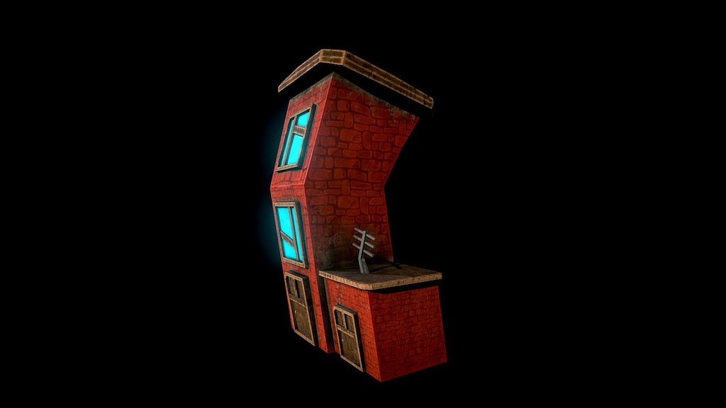 Cartoon Building 3d model