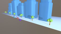 Cidade Lowpoly Cartoon City