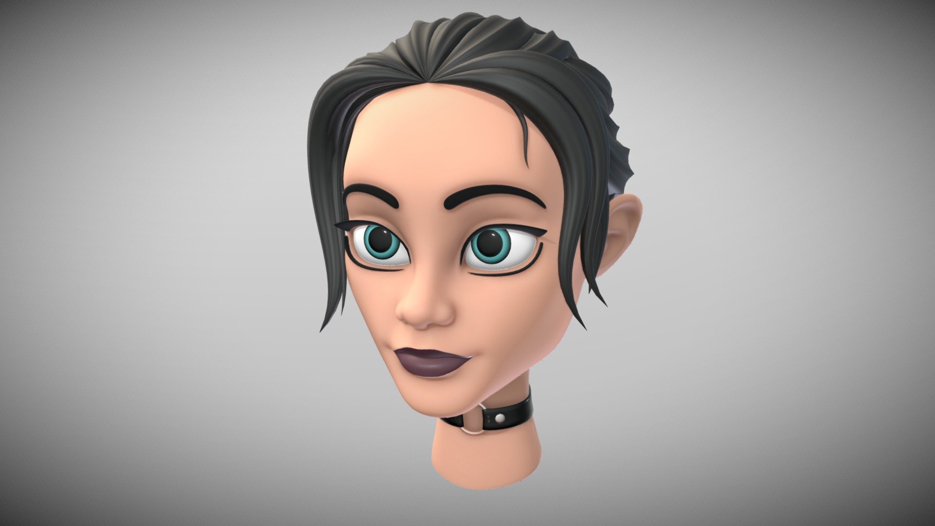 Girl face 3d model