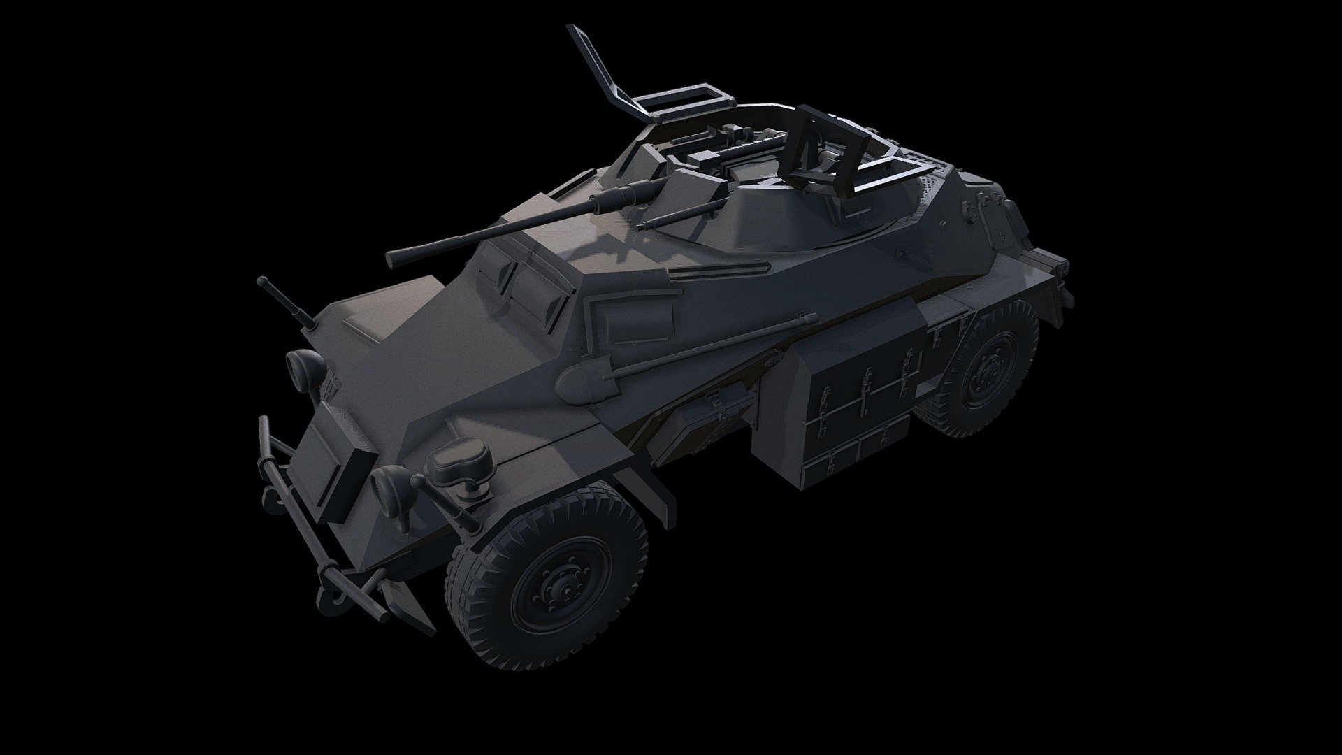 Sd.Kfz 222 1:48 scale 3d model