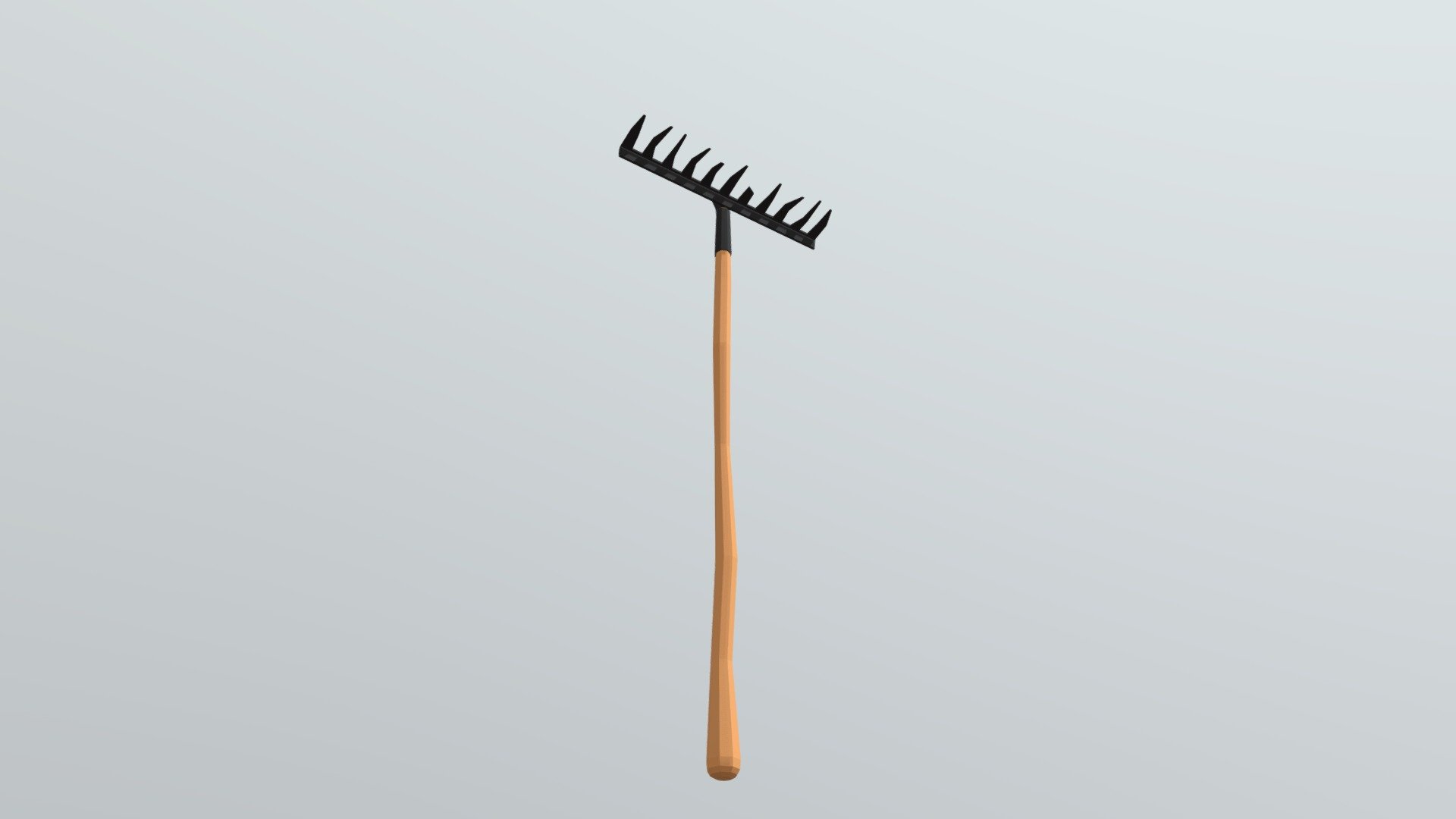 cartoon rake low poly 3d model