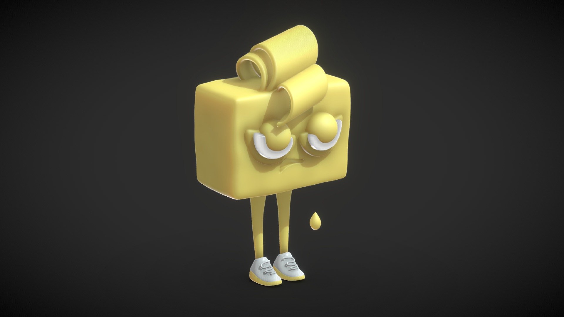 Butter Сharacter Mascot 3d model