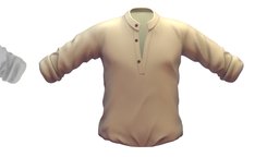 Cartoon High Poly Subdivision Beige Shirt