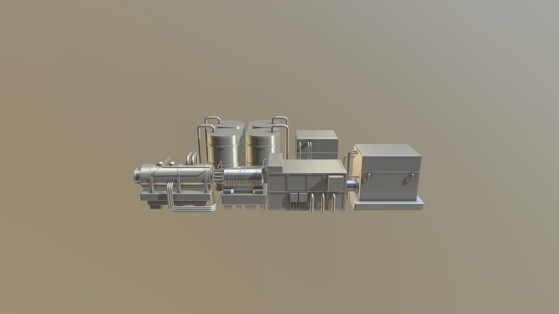 Recycle Gas Compressor 3d model