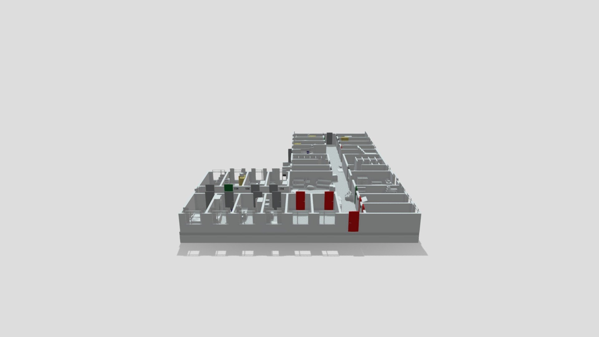 3S Dorms Ground Floor 3d model