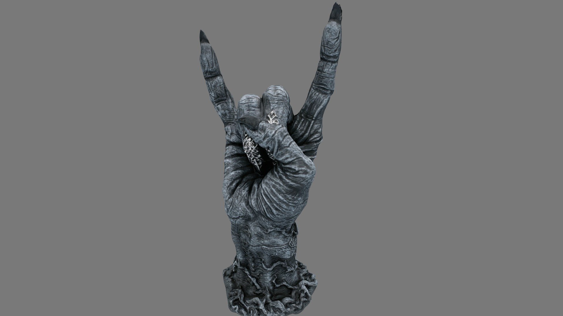 Devil hand low poly 3d model