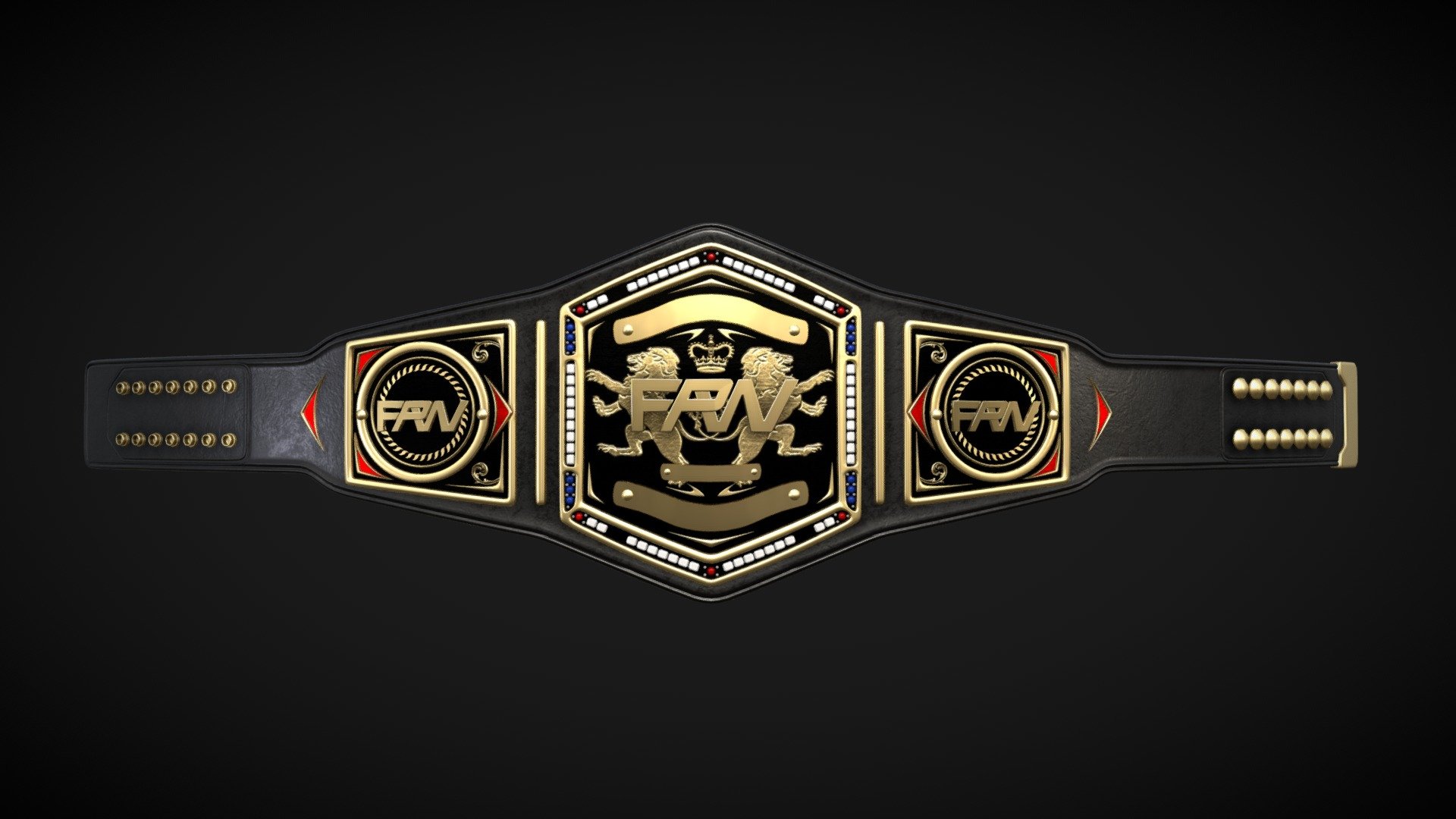 Wrestling champion belt concept 3d model