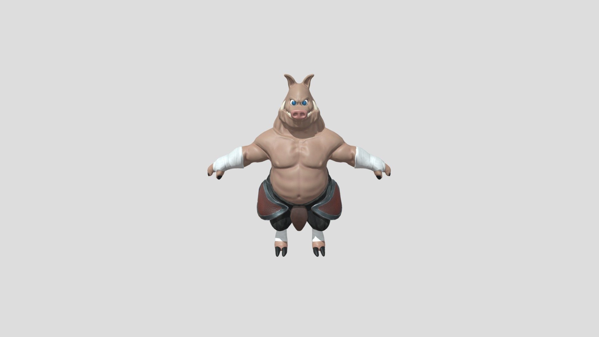 Pig warrior 3d model