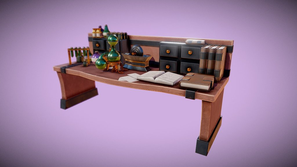 Alchemist desk 3d model