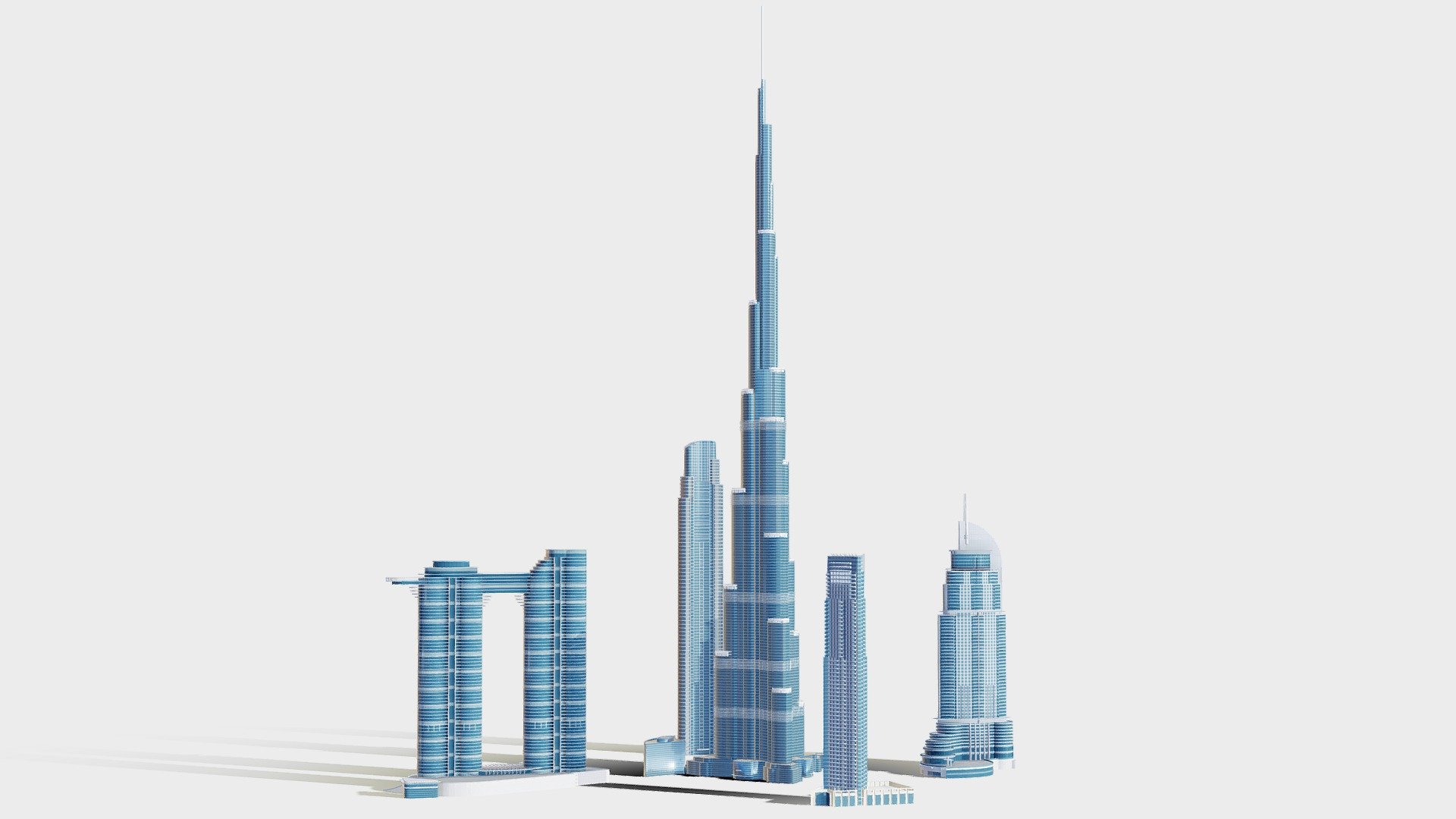 Dubai Towers P1 3d model