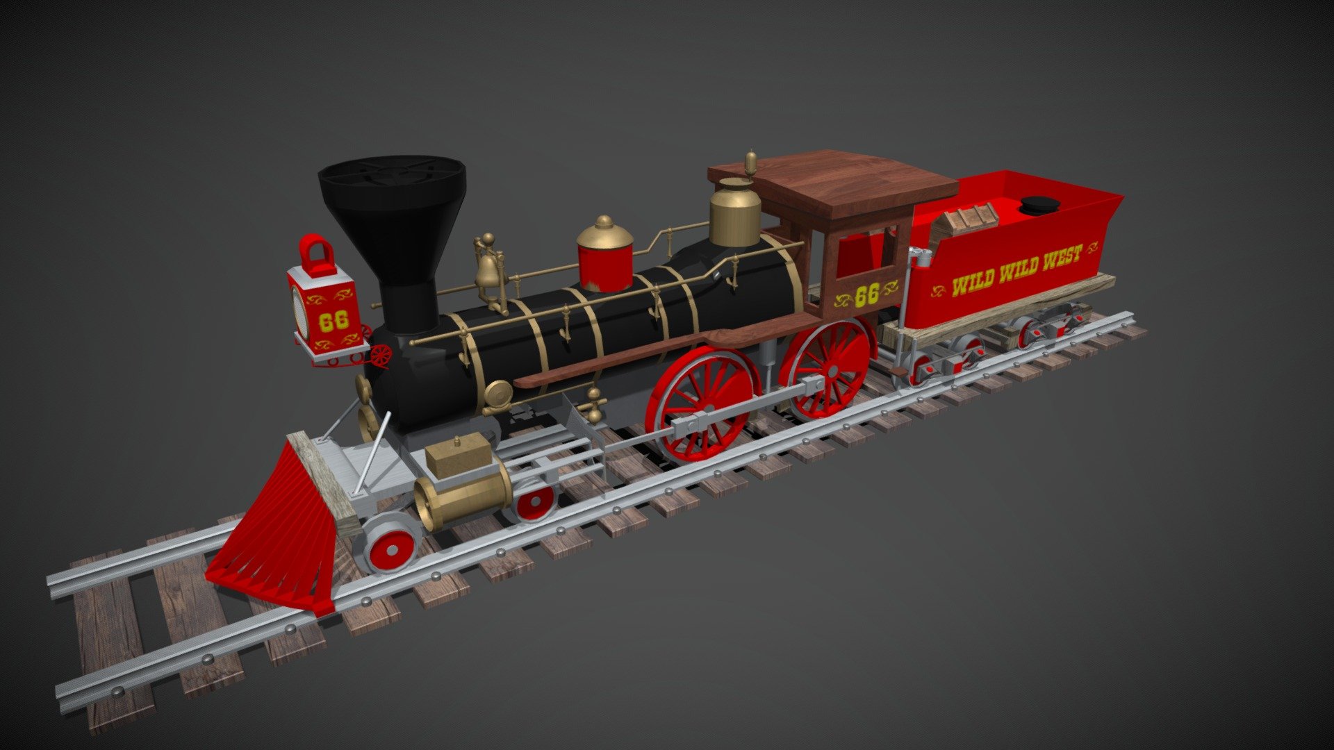 Train Vapeur 3d model