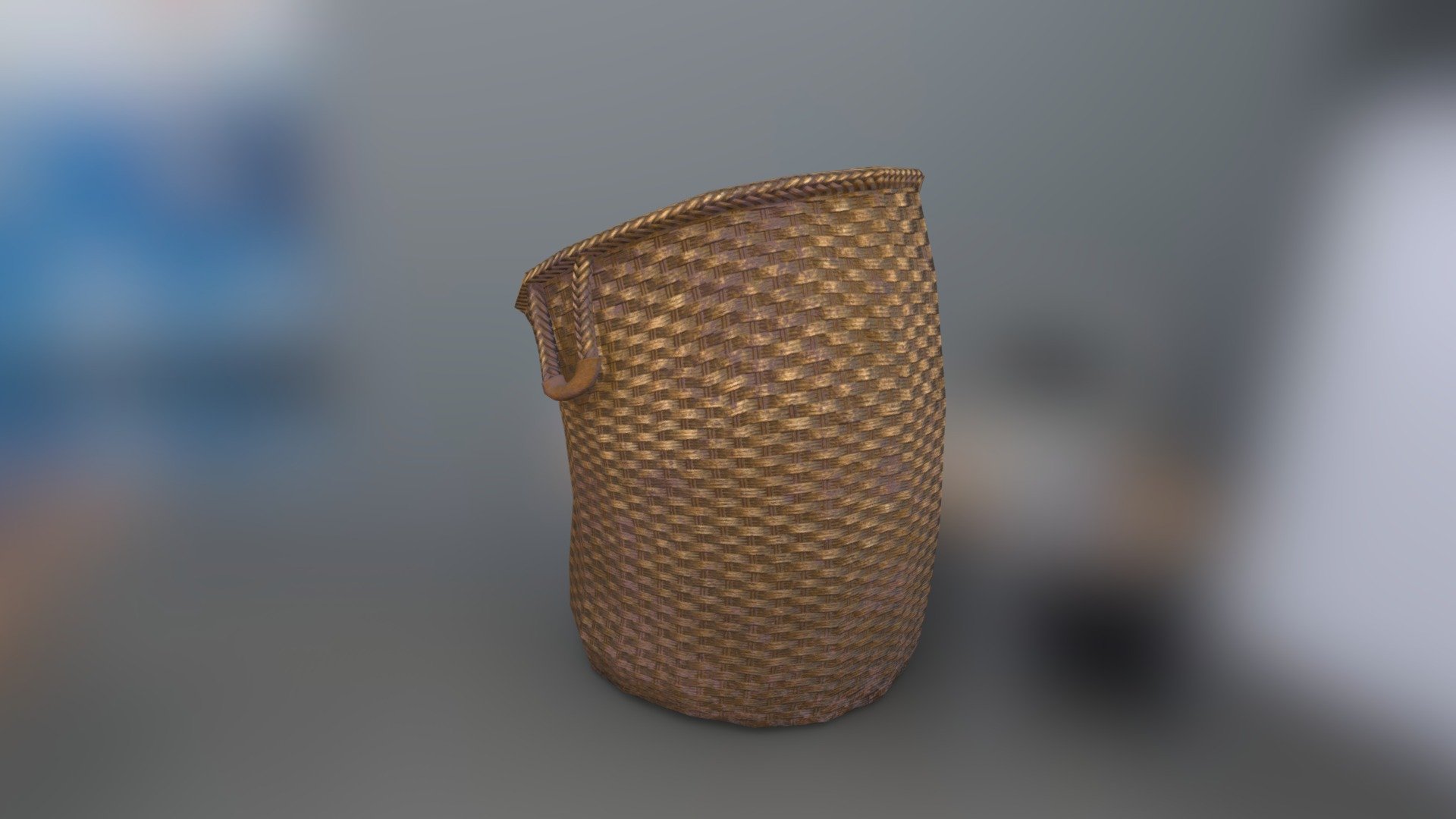 Wicker basket 3d model