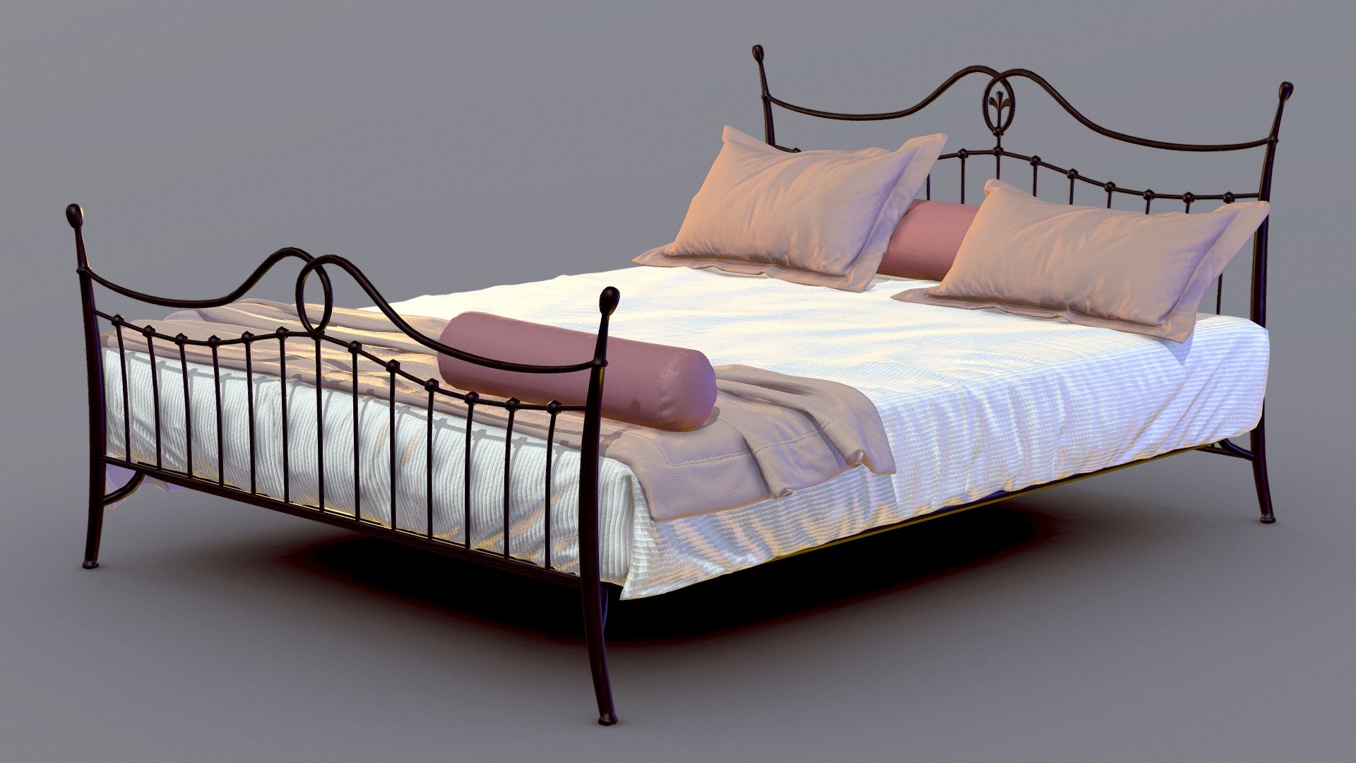 Provence Style Bed 3d model